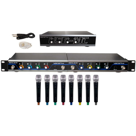VocoPro USB-Acapella-8 Wireless 8-Channel Microphone/USB Interface System 902-927.2 MHz