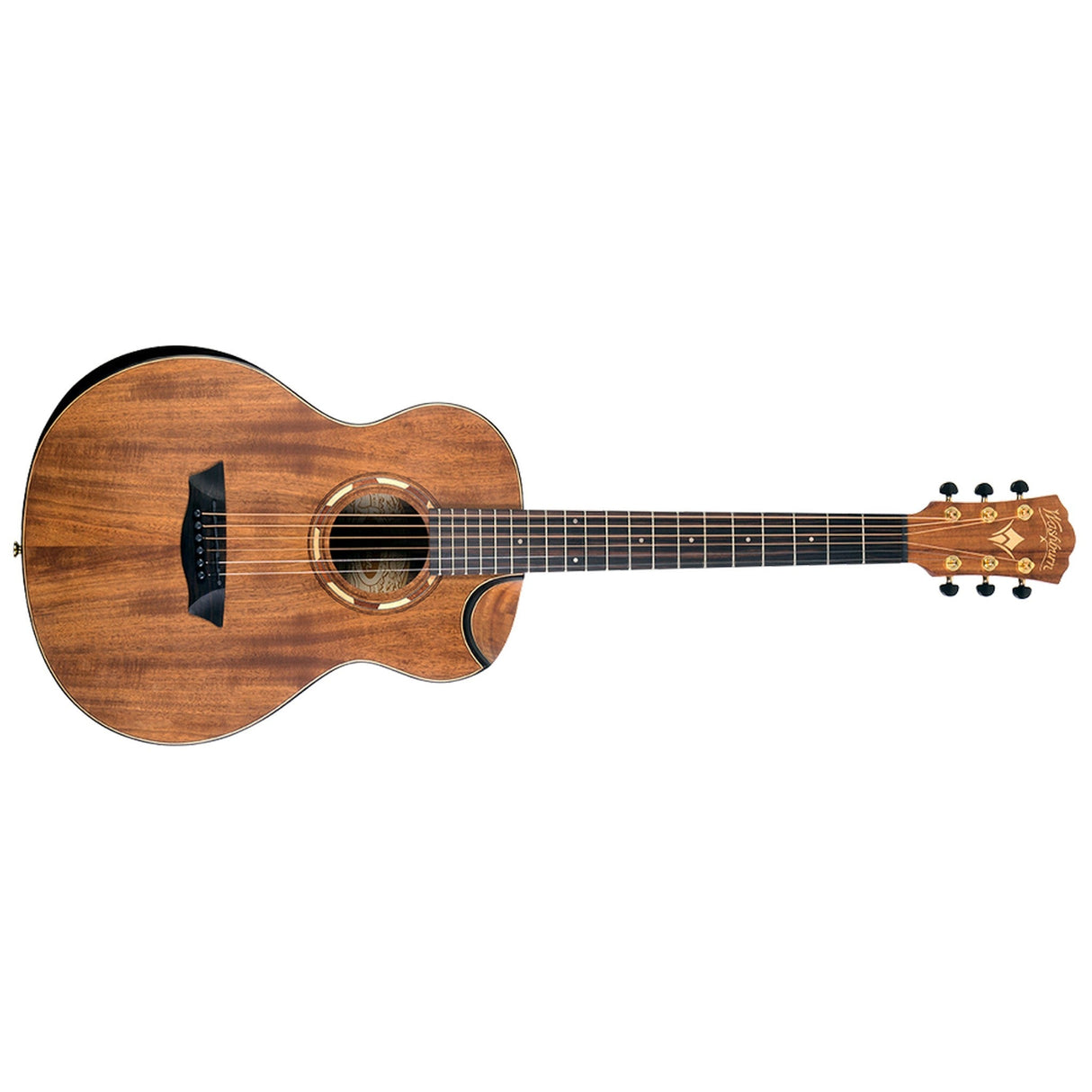 Washburn Comfort G-MINI 55 KOA 6-String Acoustic Guitar with Cutaway - guitar