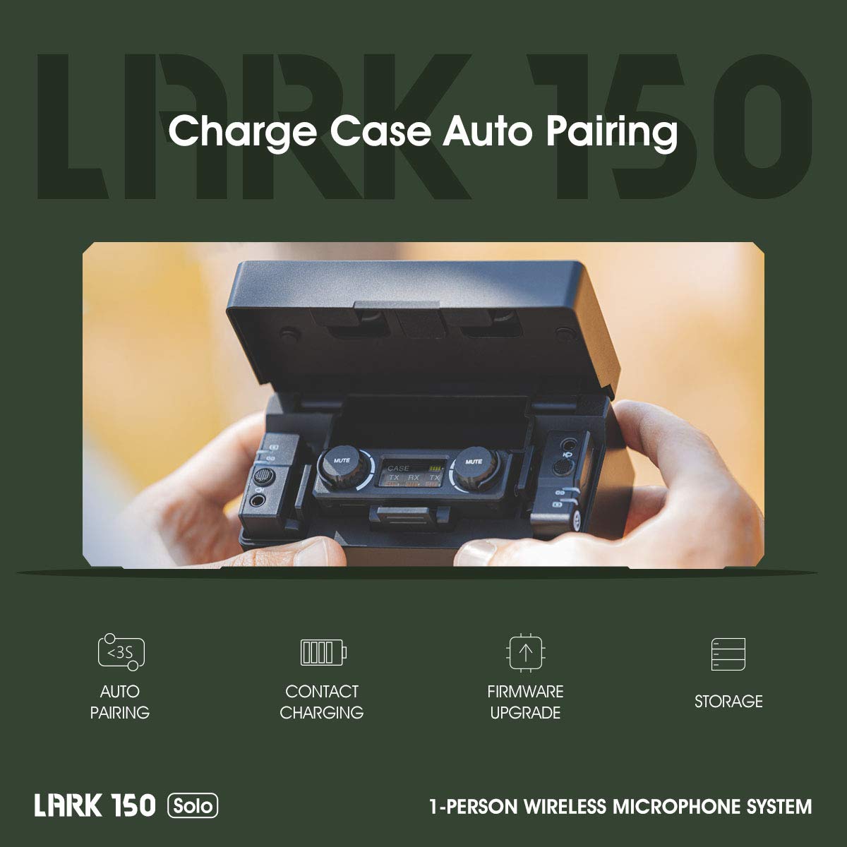 Hollyland LARK 150 1-Person Wireless Microphone System White