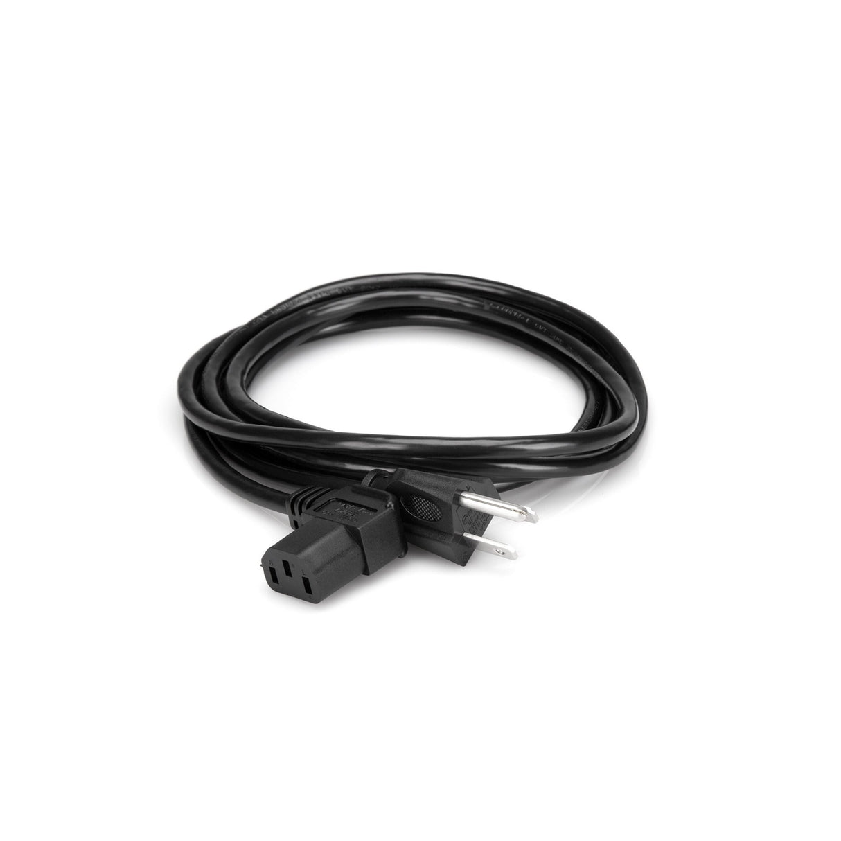 Hosa PWC-141.5R Right-Angle IEC C13 to NEMA 5-15P Power Cord 1.5 Foot