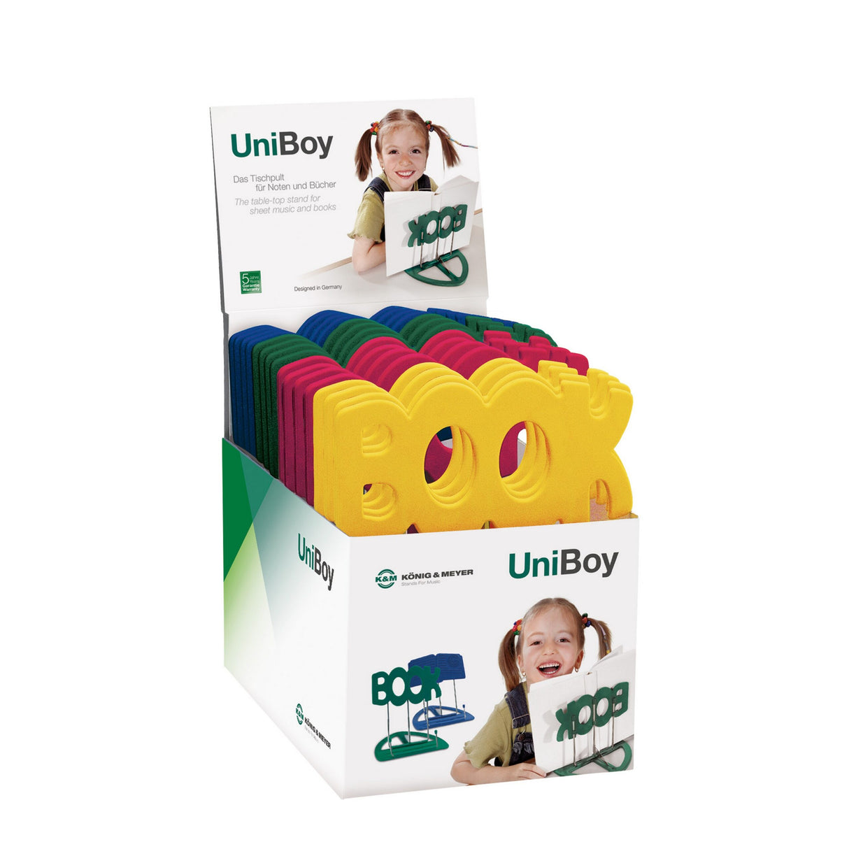 K&M 12440 Uni-Boy Book Stand 4 Color Set 22-Pieces