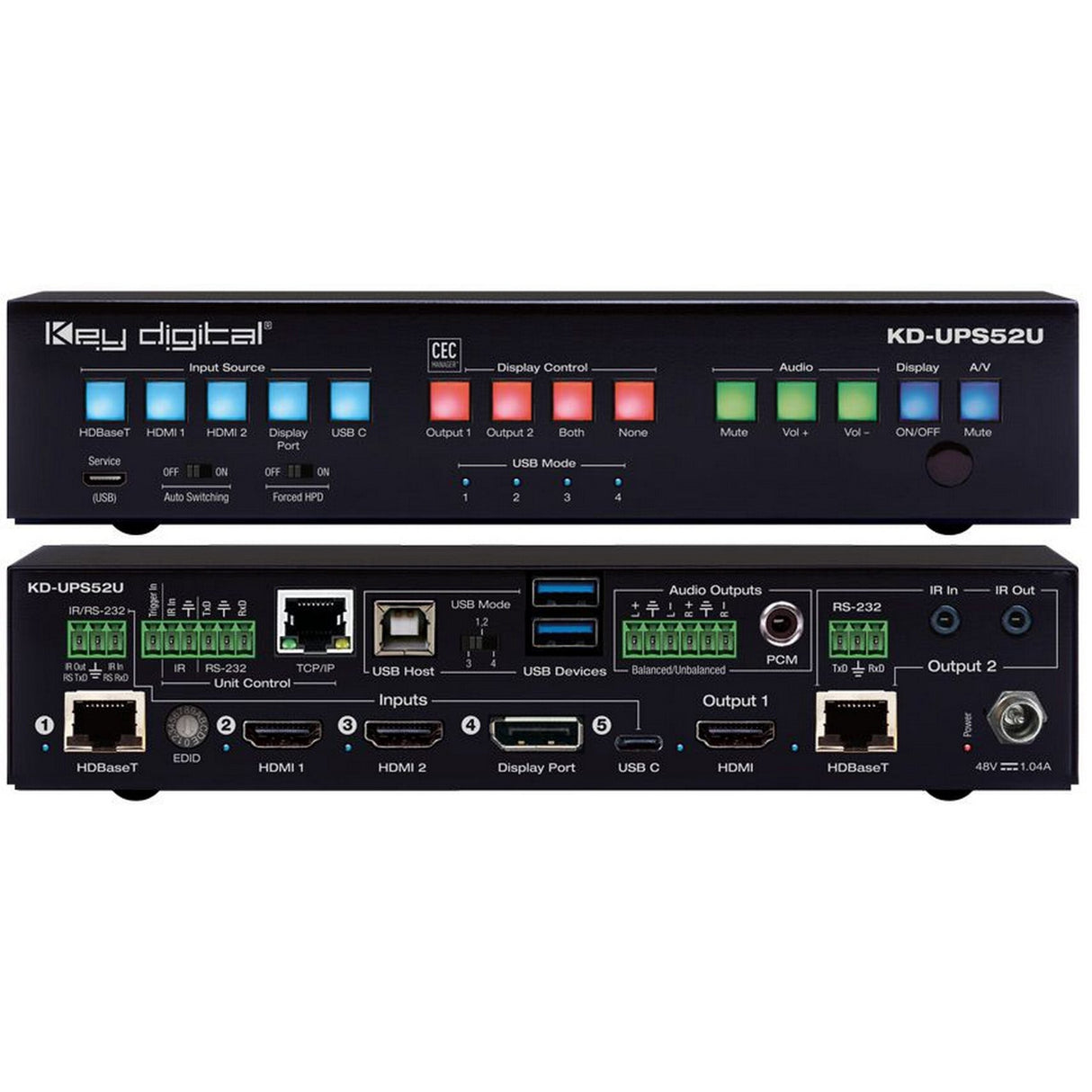 Key Digital KD-UPS52U 4K/18G USB Universal Presentation Switcher