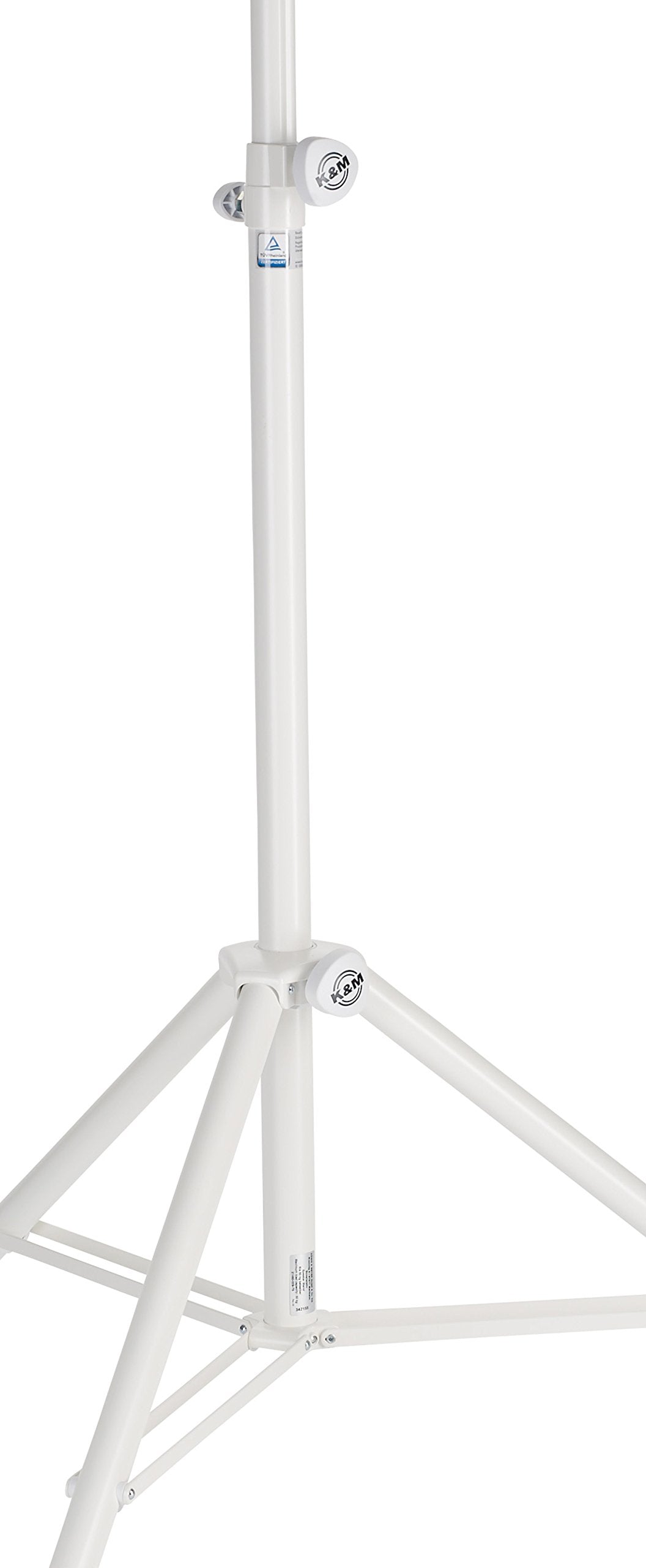 K&M 214/6 Two Piece Folding Speaker Stand Pure White