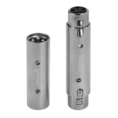 Kondor Blue Male to Male and Female to Female 3-Pin Adapters Pair