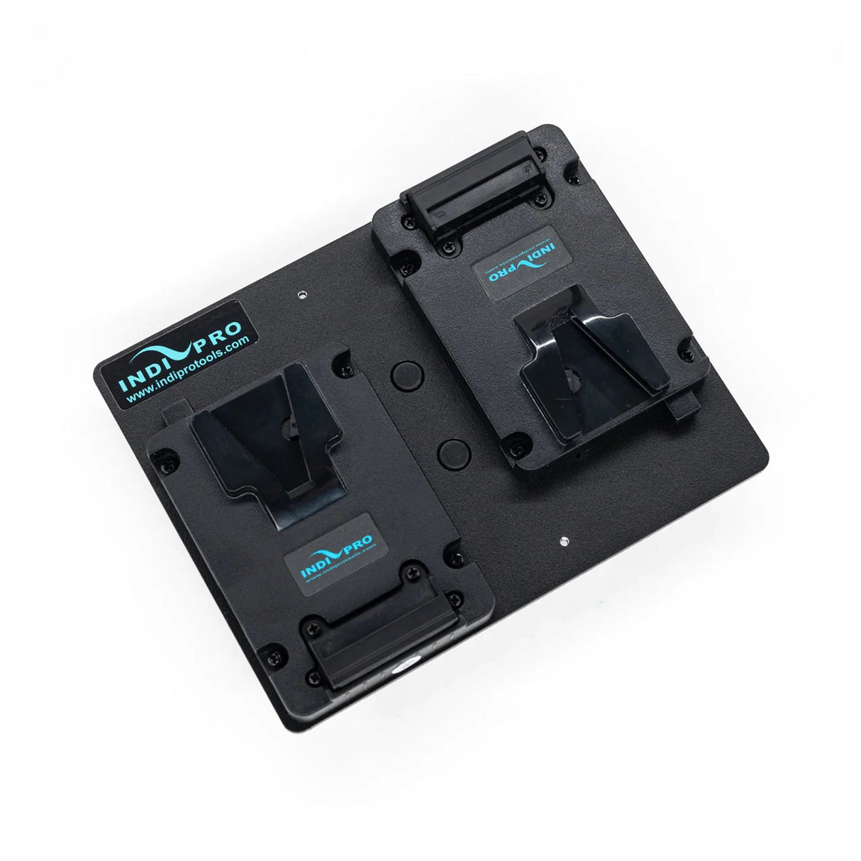 IndiPRO DVMP2GM Dual V-Mount Adapter Plates with D-Taps to Gold Mount Lock Plate Hot Swappable