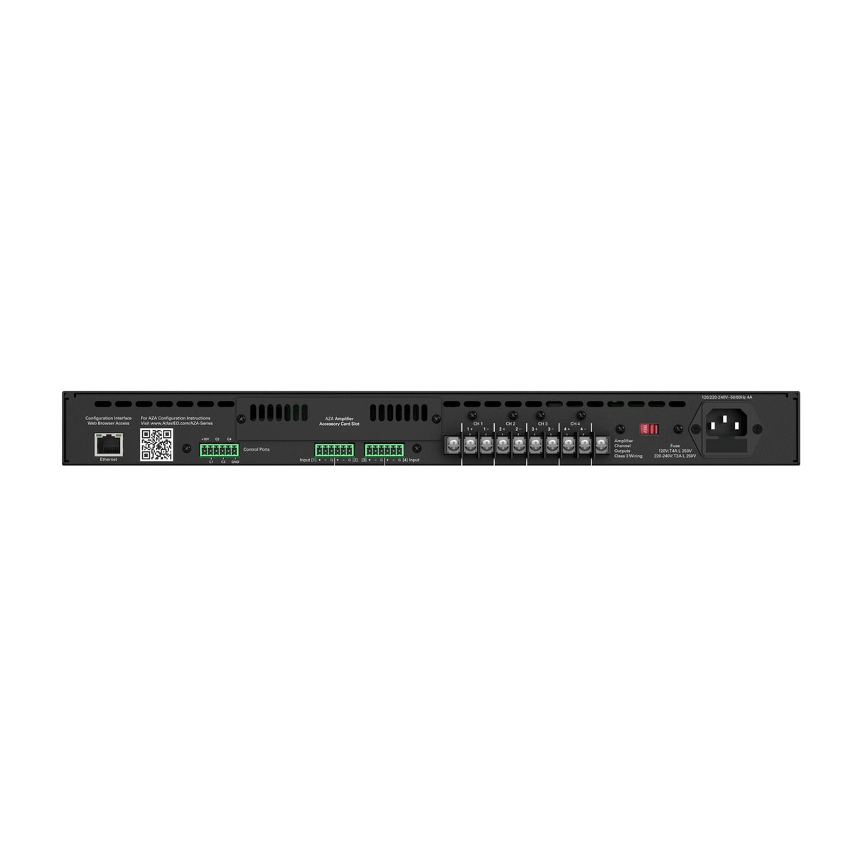 AtlasIED AZA404 400 Watt Networkable 4 Channel Power Amplifier