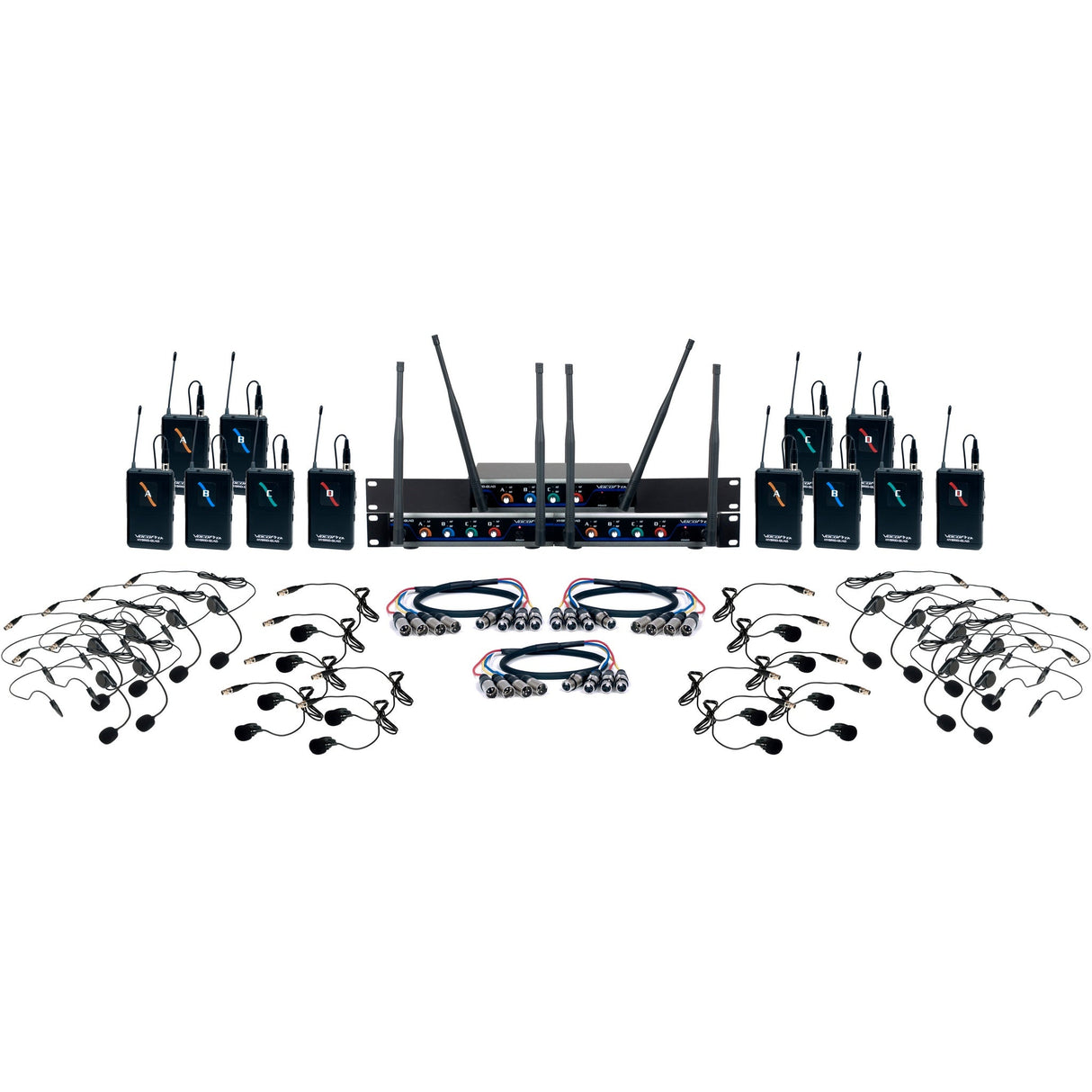 VocoPro Digital-PLAY-12 UHF Wireless 12-Channel Headset/Lapel Microphone System 902-927.2 MHz