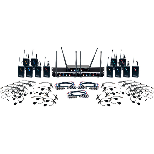 VocoPro Digital-PLAY-12 UHF Wireless 12-Channel Headset/Lapel Microphone System 902-927.2 MHz