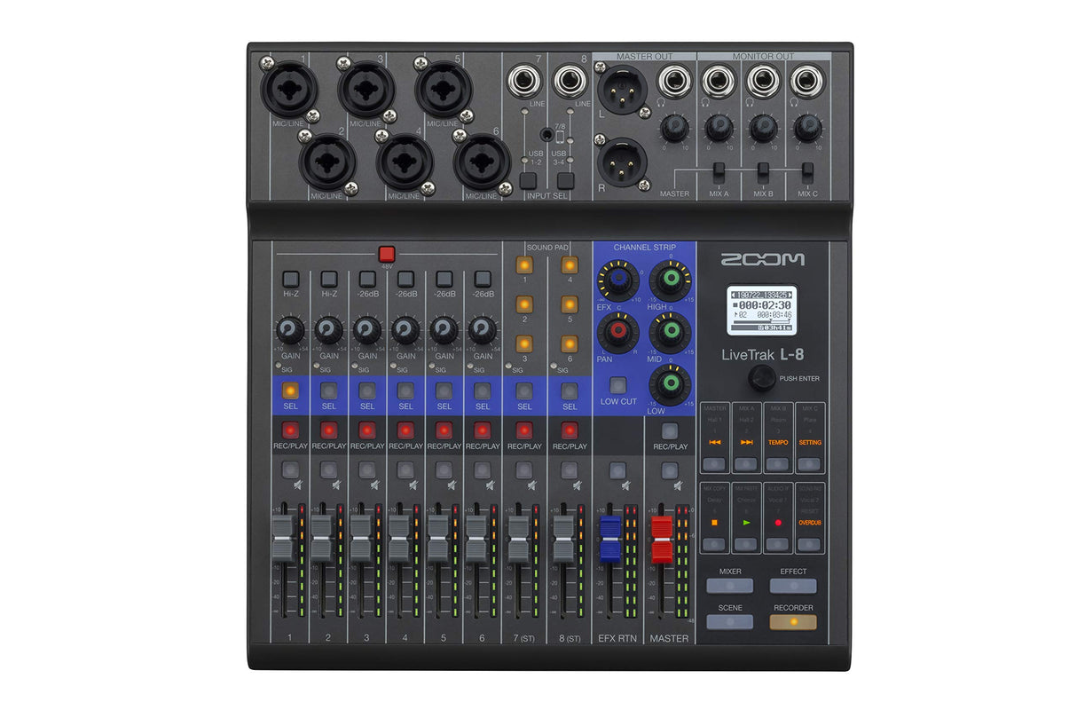 Zoom L-8 8-Channel Digital Mixer / Recorder for Podcasting