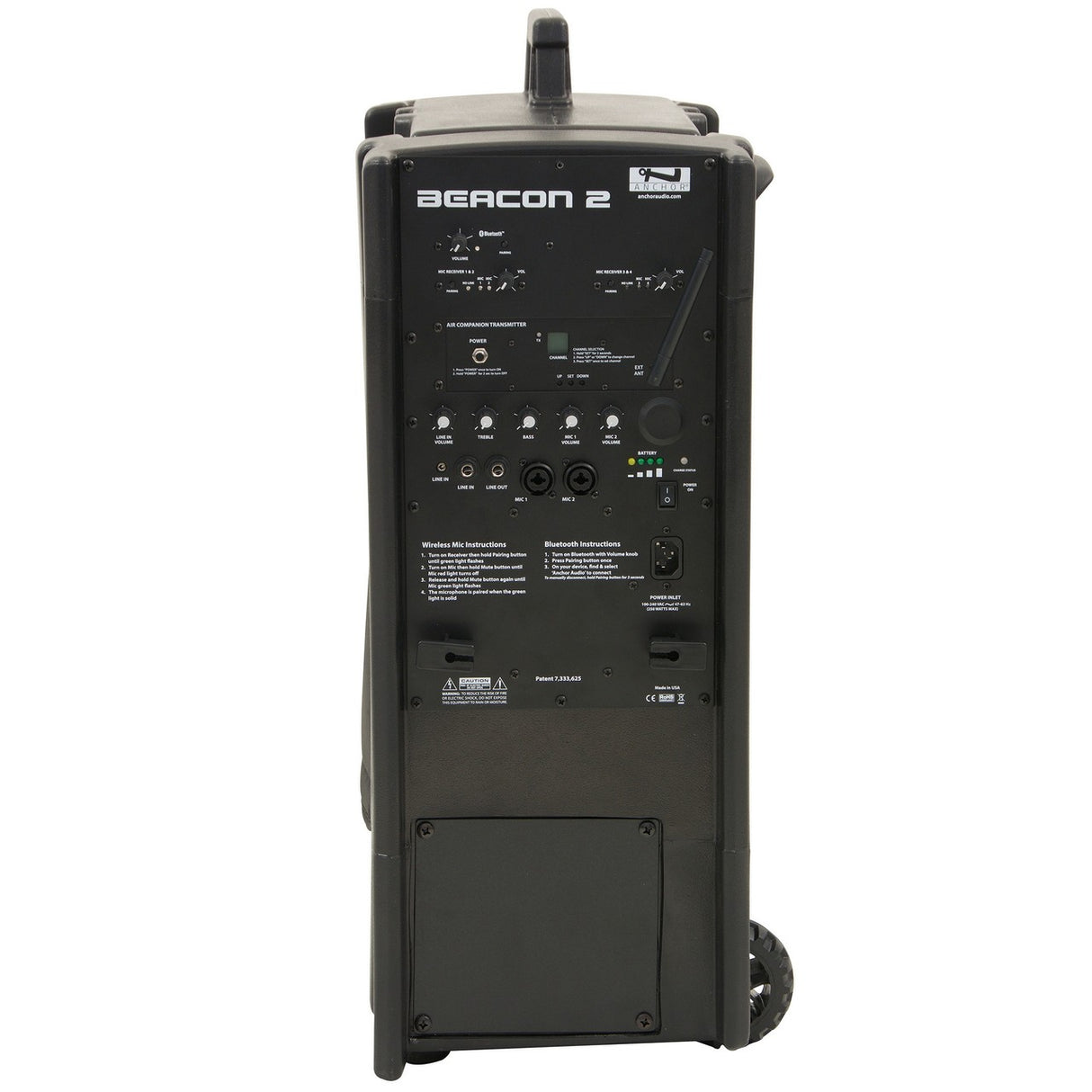 Anchor Audio BEA2-XU4 Beacon 2 with Built-in Bluetooth AIR Wireless Transmitter and 2 Dual Wireless Mic Receivers
