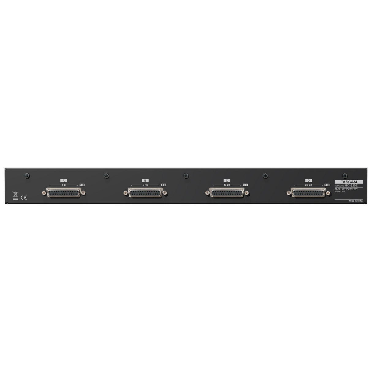 Tascam BO-32DE 32 Channel Euroblock to D-Sub Input Adaptor for Professional Installations