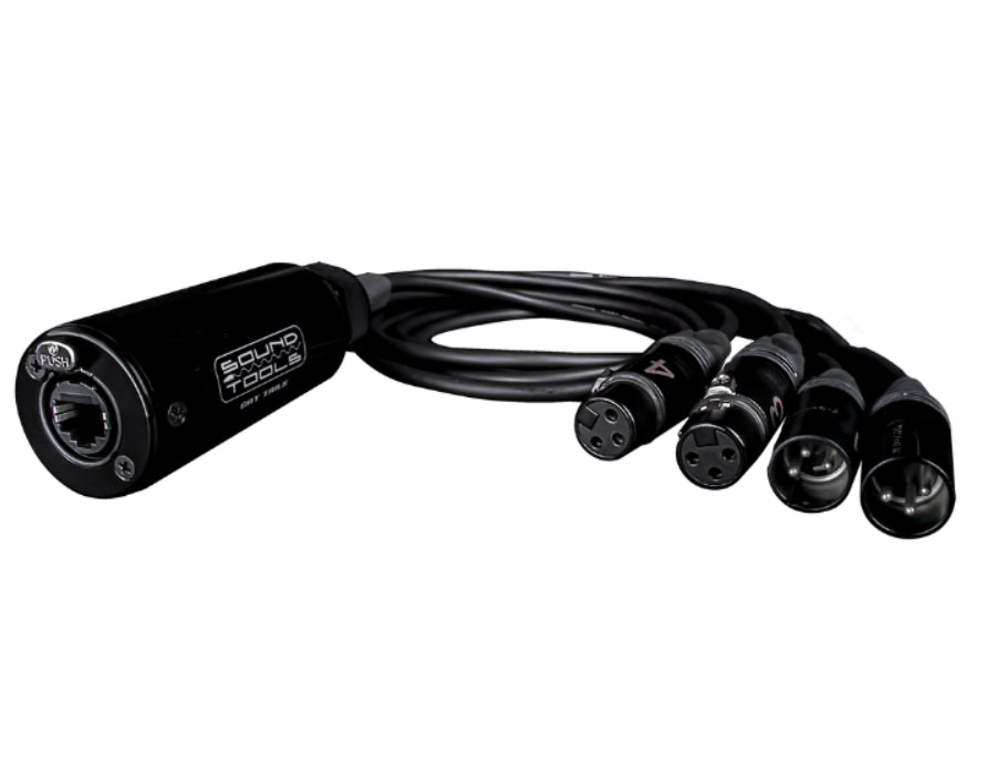 SoundTools CTMFX CAT Tails 2-Male XLR and 2-Female XLR Breakout Tails to Female etherCON 24-Inch