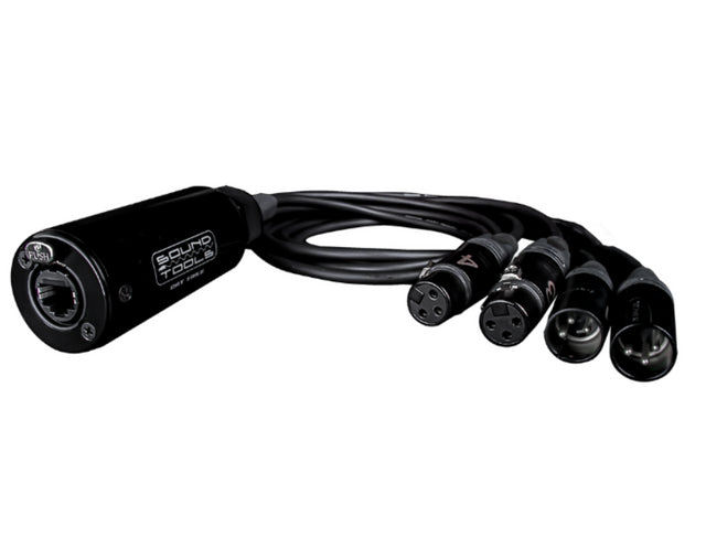SoundTools CTMFX CAT Tails 2-Male XLR and 2-Female XLR Breakout Tails to Female etherCON 24-Inch