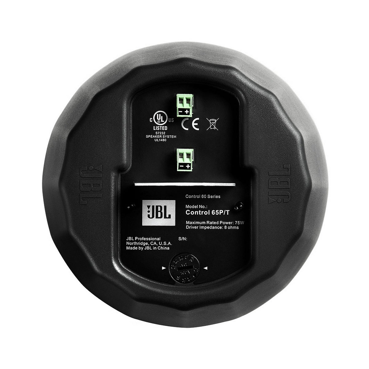 JBL C65P/T Compact Full Range Pendant Speaker BLACK (pair)