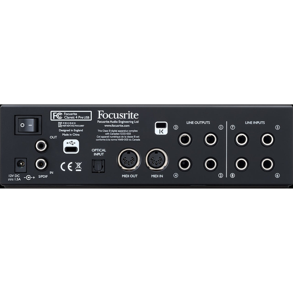 Focusrite Clarett 4Pre USB 18x8 USB Audio Interface