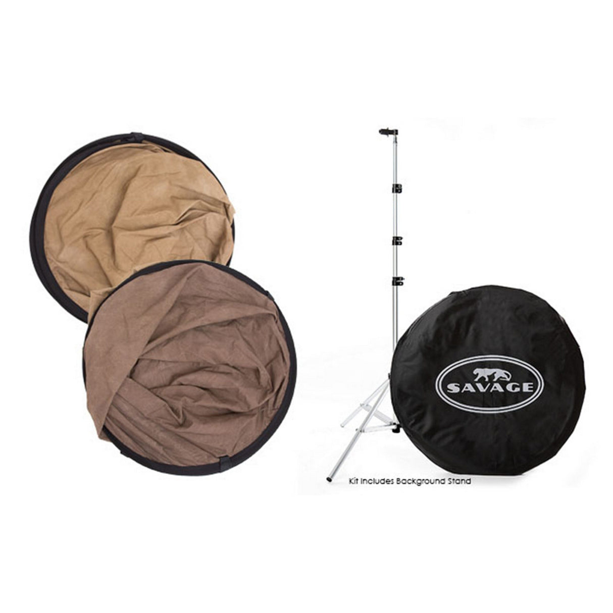 Savage CB110-KIT Collapsible Background Earth Tone 5 x 6 Kit