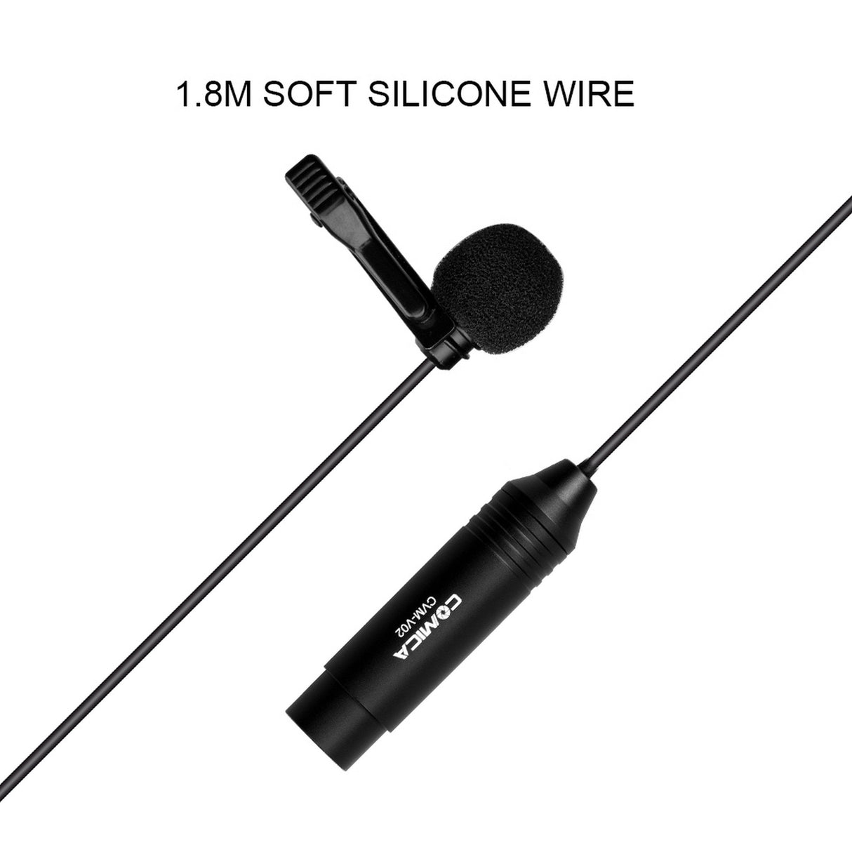 Comica CVM-V02C Cardioid XLR Lavalier 48V Interview Microphone 1.8M (Used) - used
