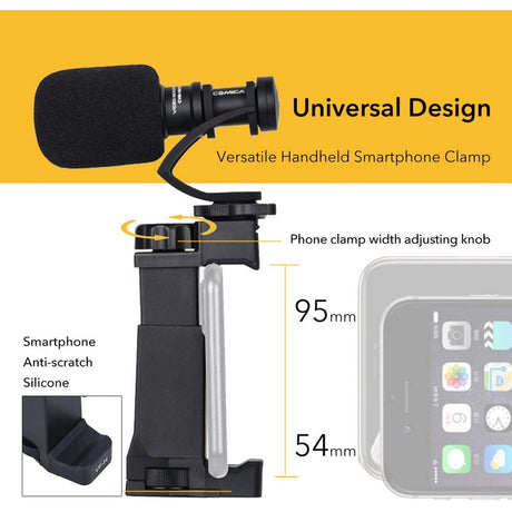 Comica CVM-VM10-K1 Full Metal Mini Compact On-Camera Directional Shotgun Video Microphone Kit