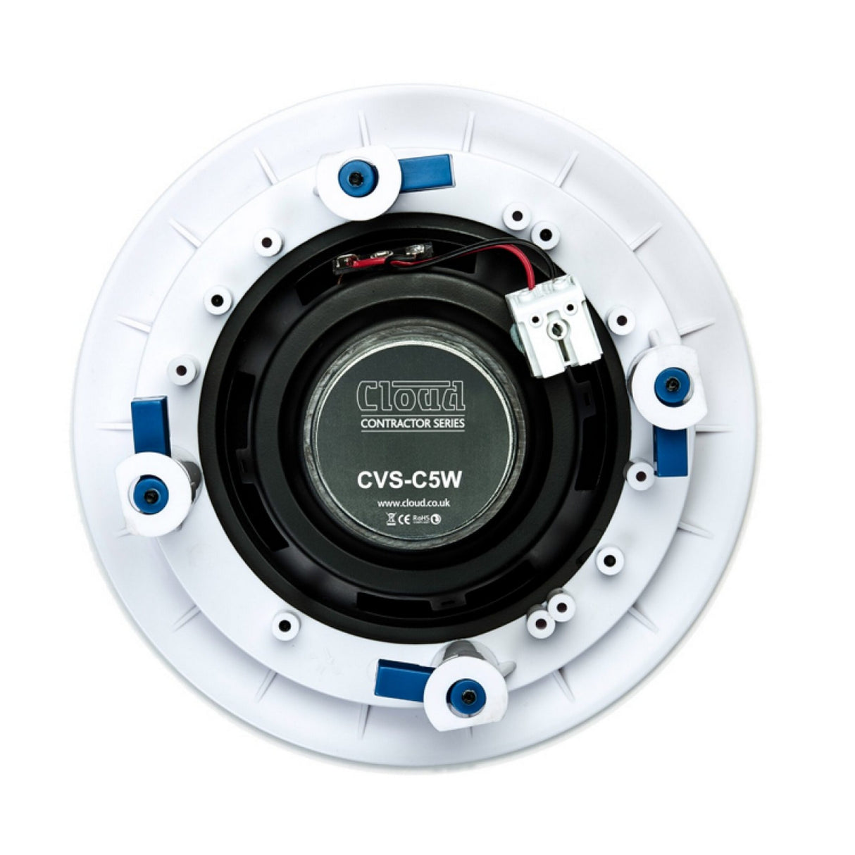 Cloud Electronics CVS-C5W 5-1/4 Inch Dual Cone Open Back Ceiling Speaker White Single Unit