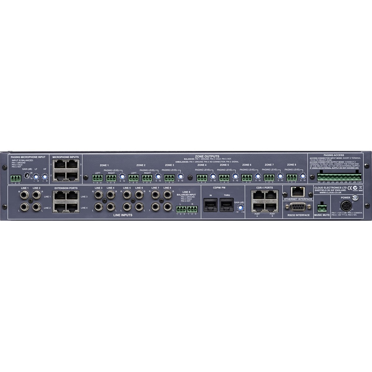 Cloud Electronics DCM1e Ethernet Digital Control Zone Mixer