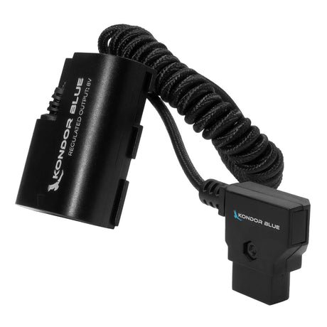 Kondor Blue D-Tap to LPE6 Dummy Battery Cable, Raven Black