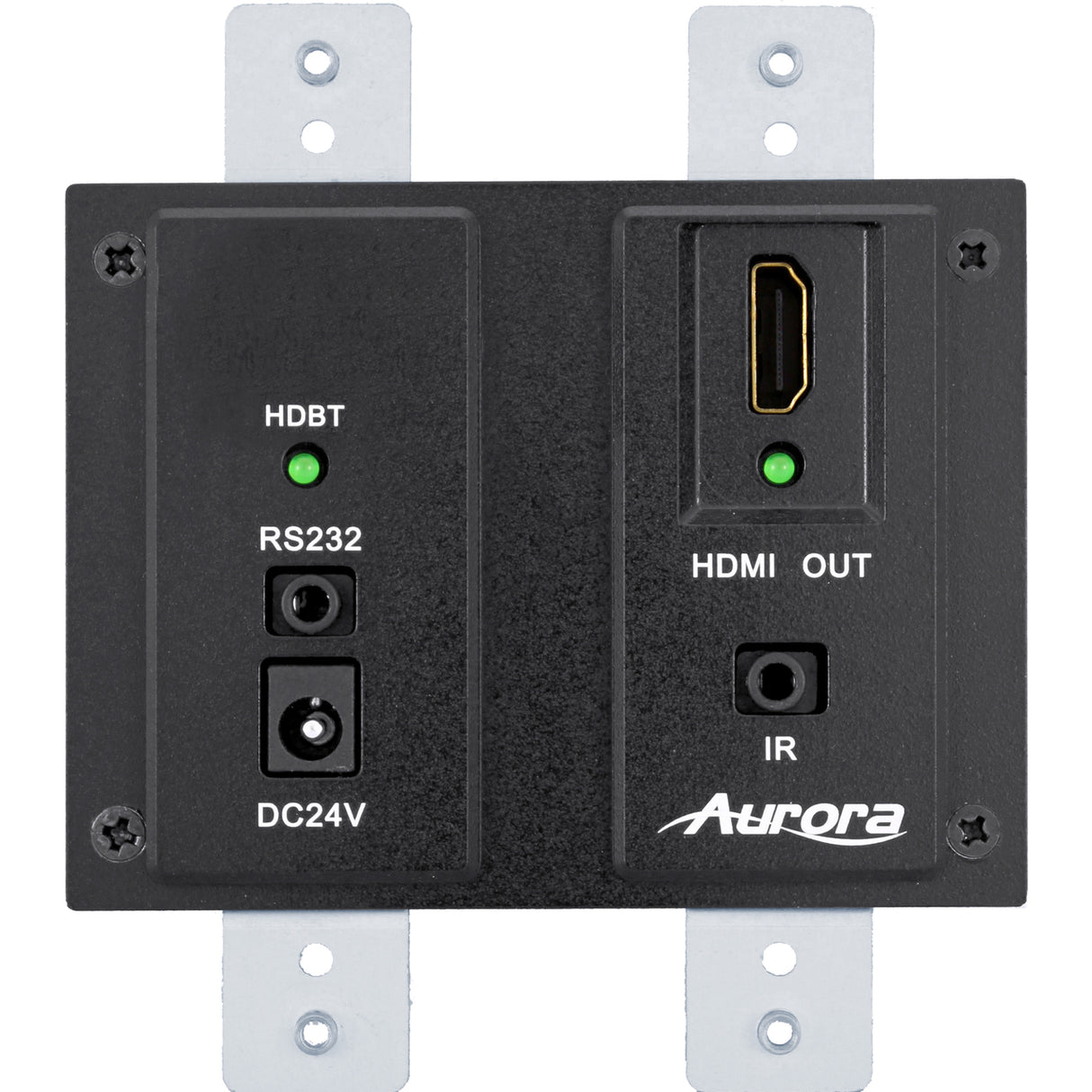Aurora DXW-2-RX1-B 4K HDMI HDBaseT Wall Plate Receiver Black