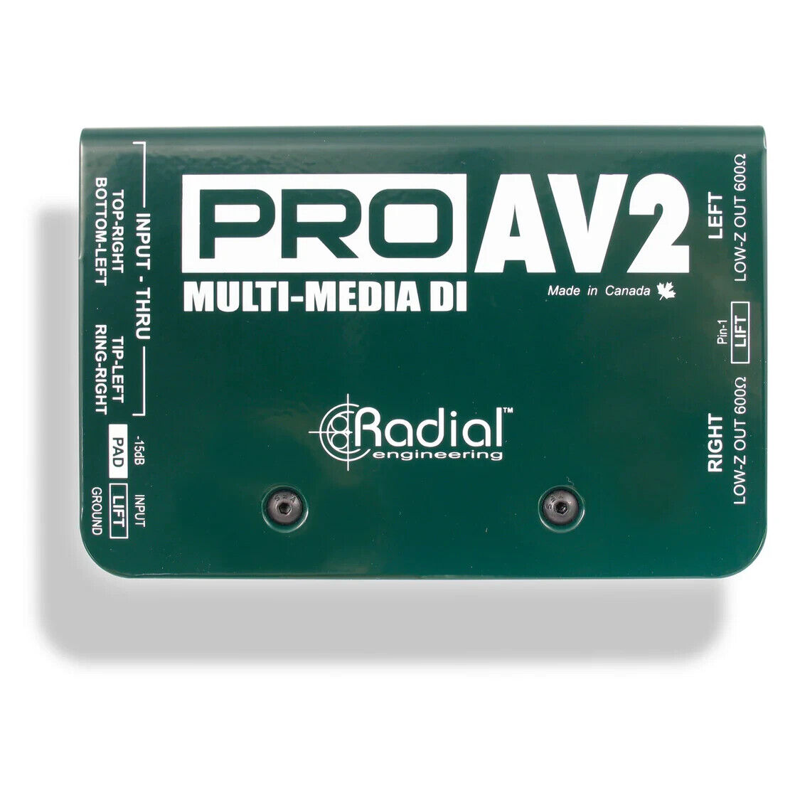 Radial ProAV2 Two Channel Passive Direct Injection Box (Used) - used