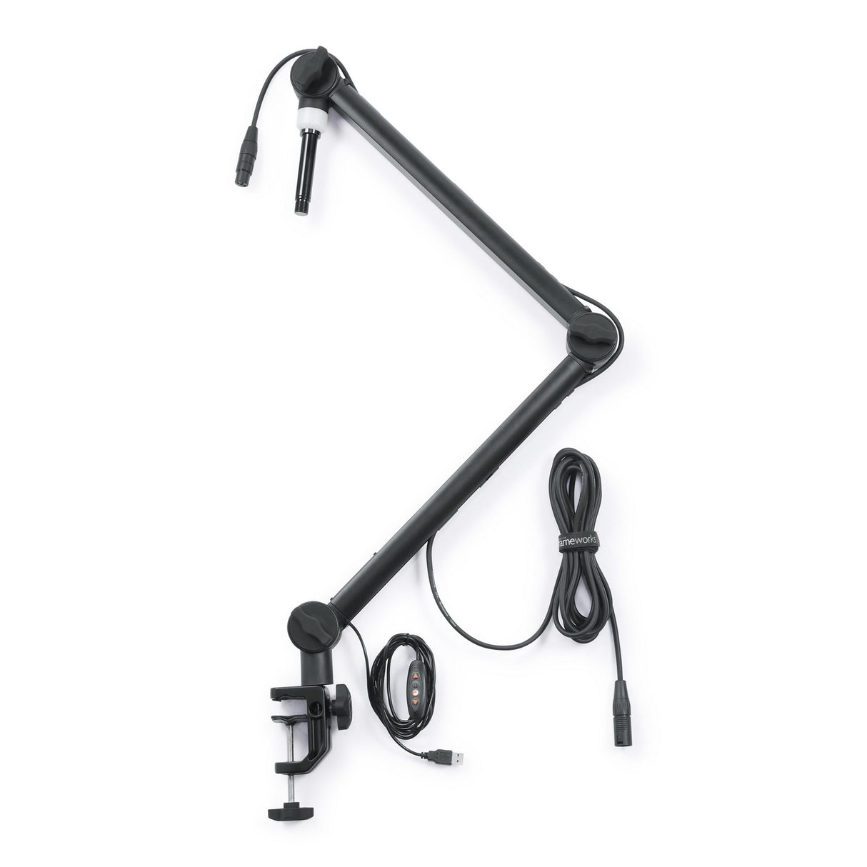 Gator GFWMICBCBM4000 Professional Broadcast Boom Microphone Stand with LED Light