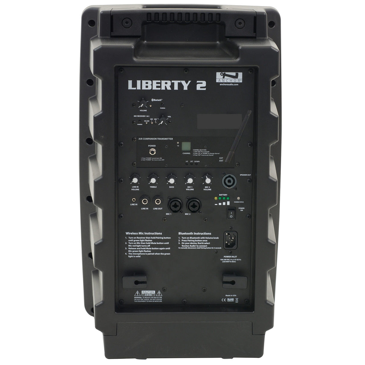 Anchor Audio Liberty 2 LIB2-XU2 Portable Sound System with Built-In Bluetooth AIR Wireless Transmitter and Dual