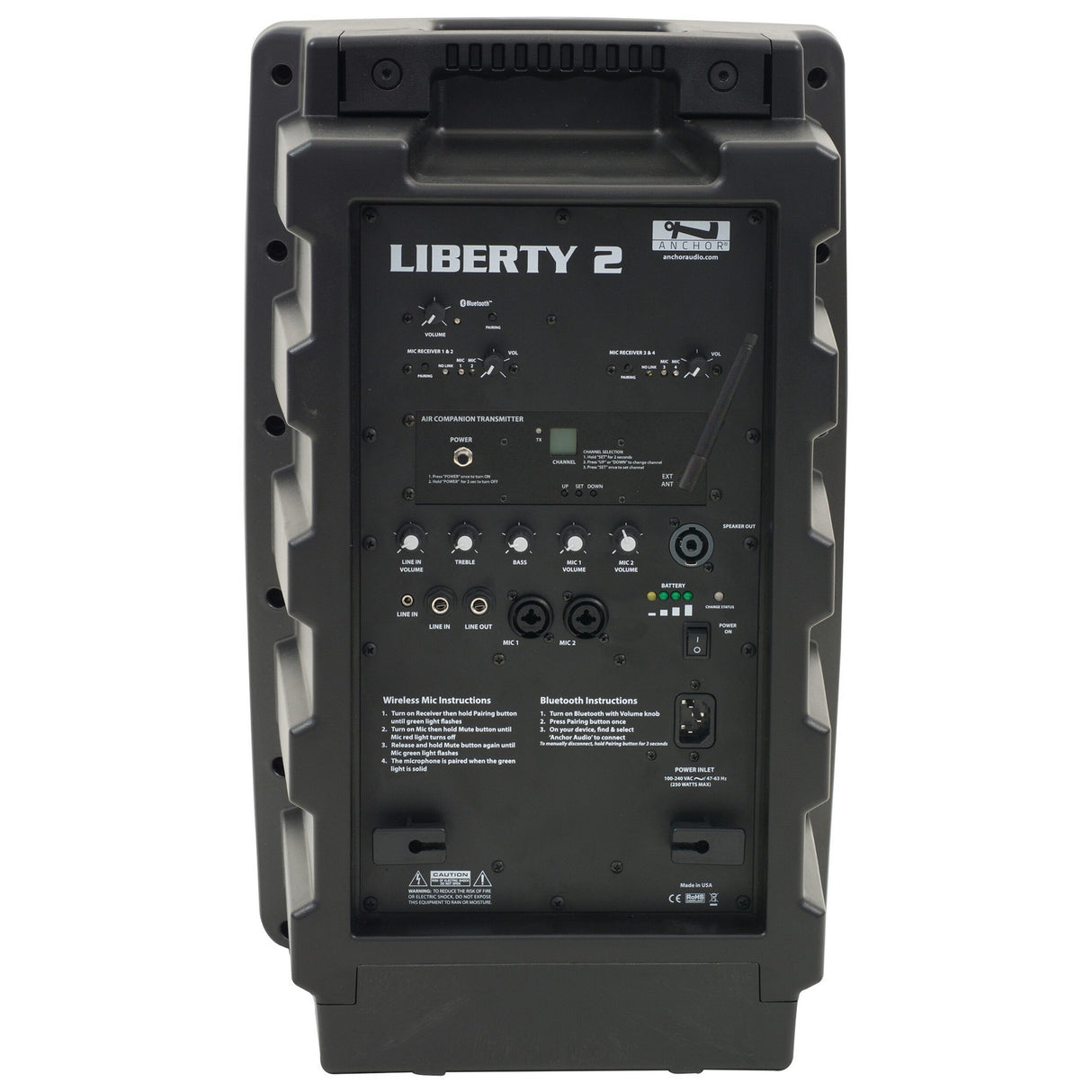Anchor Audio Liberty 2 LIB2-XU4 Portable Sound System with Built-In Bluetooth AIR Wireless Transmitter and 2 Dual