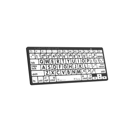 Logickeyboard LKB-BRALPBW-BTON-US Braille LargePrint Black/White MAC Keyboard, US English