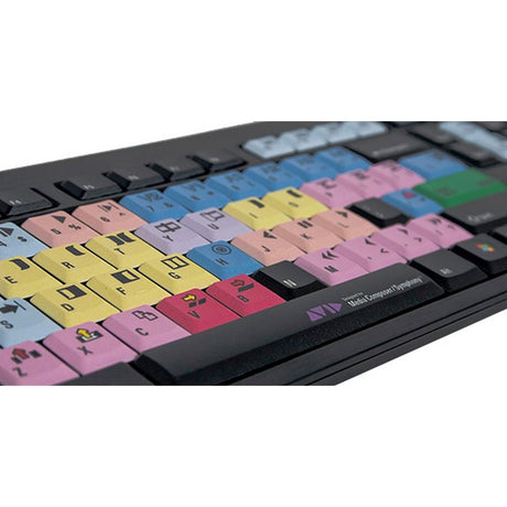 Logickeyboard Avid Media Composer Nero Slim Line PC Keyboard | Shortcut Printed Keyboard for Avid Media Composer Nero