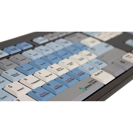 Logickeyboard Autodesk Smoke Nero Slim Line Linux Keyboard | Shortcut Keyboard for Autodesk SMOKE Linux