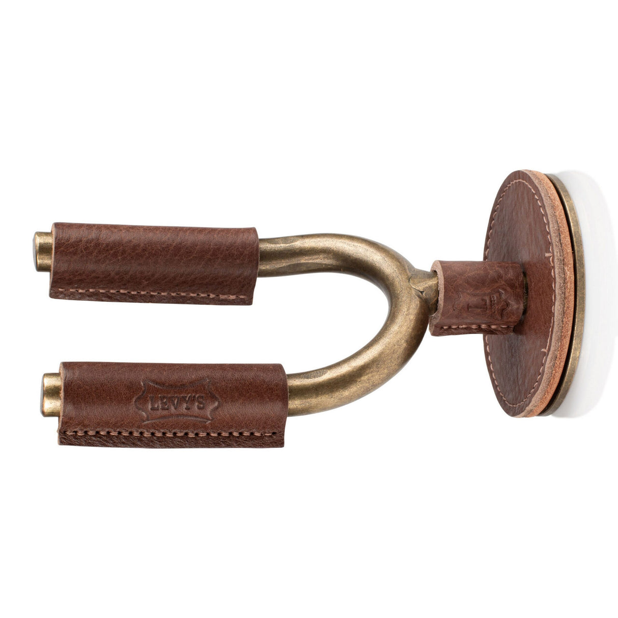 Levyās Brass Forged Guitar Hanger with Brown Leather - accessories