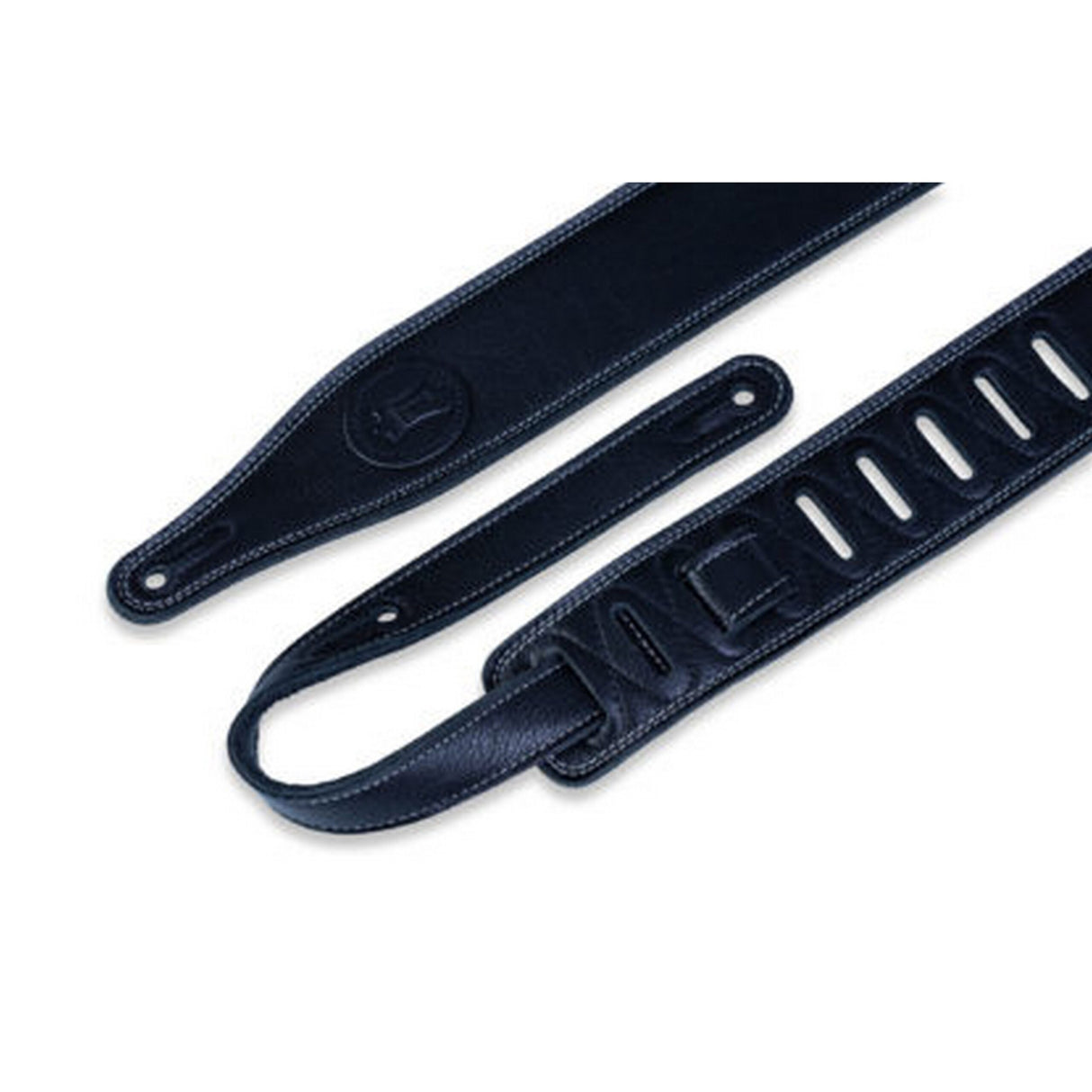 Levy’s 2 1/2-Inch Wide Black Garment Leather Guitar Strap - accessories