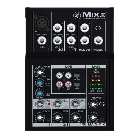 Mackie Mix5 | 5 Channel Non Powered Compact Mixer (Used)