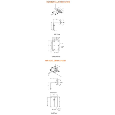 Adaptive Technologies MM-022-BT 60LB Indoor Speaker Wall Mount Single Unit