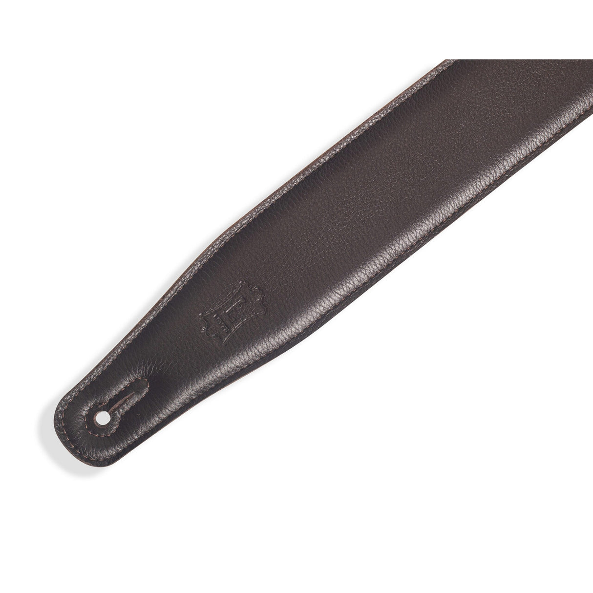 Levy’s Right Height Garment Padded Guitar Strap Dark Brown - accessories