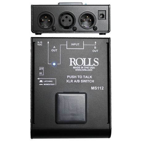 Rolls MS112 Push-to-Talk XLR A-B Switch