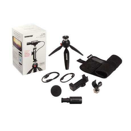 Shure MV88 Plus Video Kit | Digital Stereo Condenser Microphone for Mobile Video and Audio Recording
