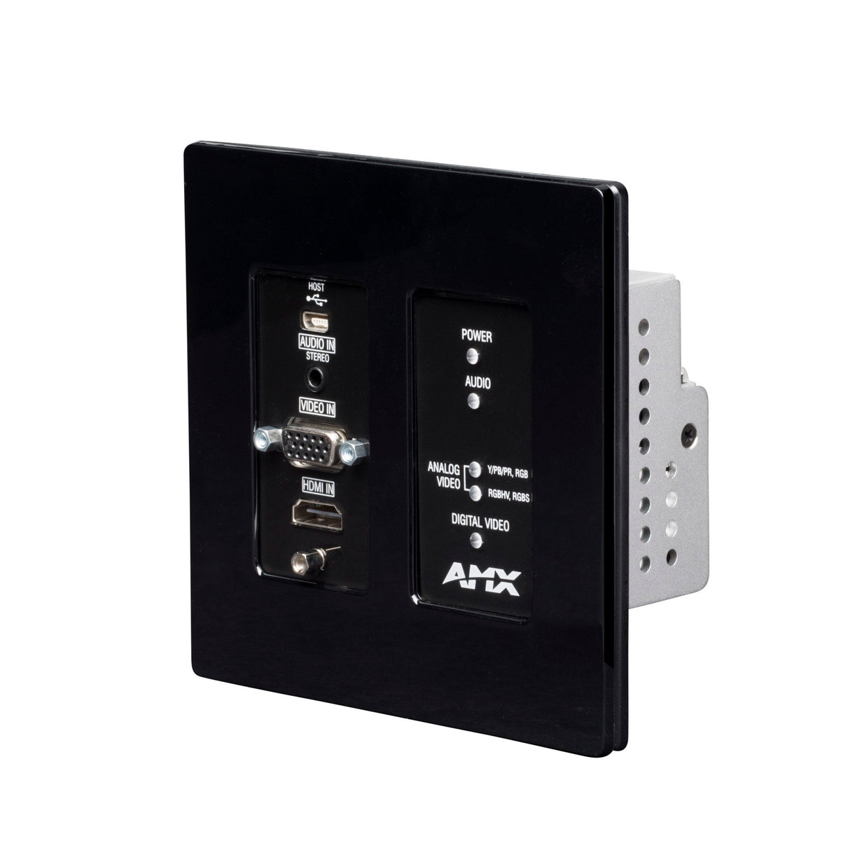 AMX NMX-ENC-N2315-WP-BL N2300 Series 4K UHD Video Over IP Decor Style Wallplate Encoder Black
