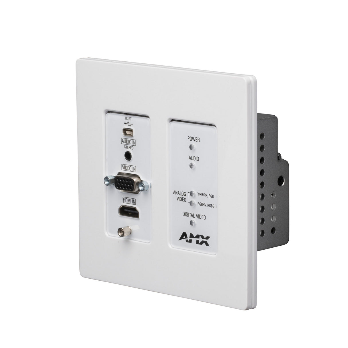 AMX NMX-ENC-N2315-WP-WH N2300 Series 4K UHD Video Over IP Decor Style Wallplate Encoder White