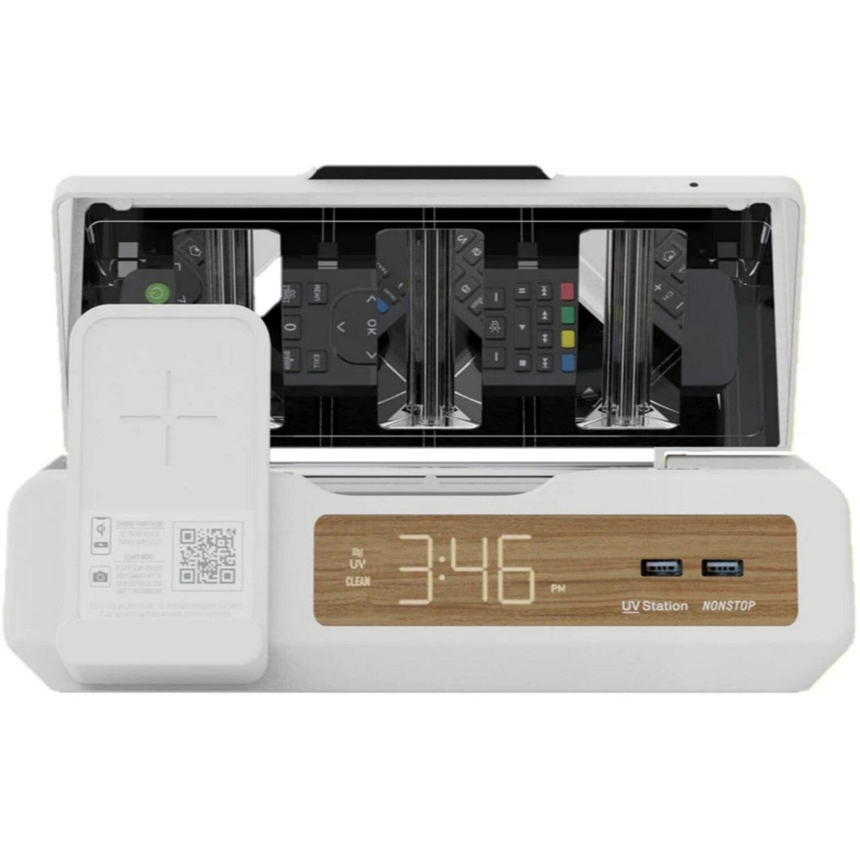 Nonstop UV Sterilizer with Qi Wireless Charging White