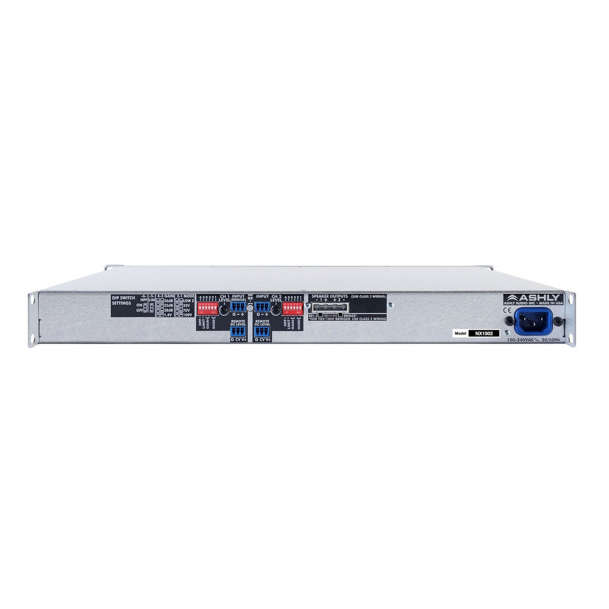 Ashly nX1502 2 Channel 150 Watts Multi-Mode Power Amplifier