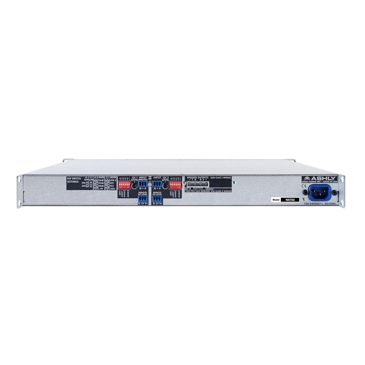 Ashly nX752 2 Channel 75 Watts Multi-Mode Power Amplifier