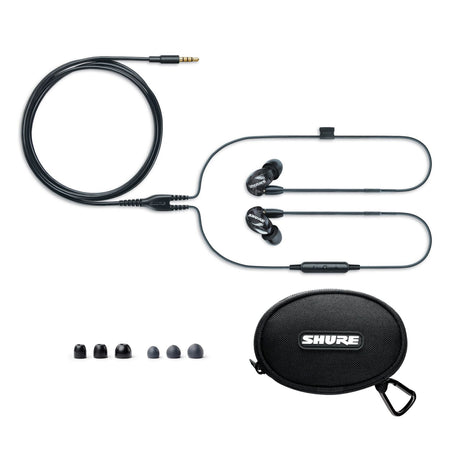 Shure SE215 K+In-Ear Sound Isolating Earphone with Universal 3.5mm Remote + Mic for Apple / Android, Black