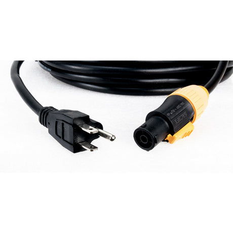 Elation SIP230 IP65 Power Twist Lock to Standard 3-Prong Edison Plug Cable, 25 Foot