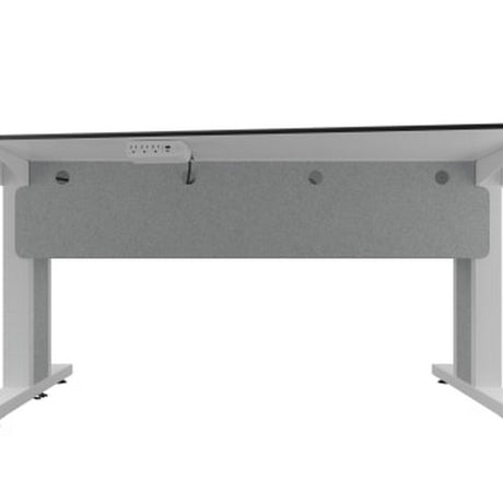 Middle Atlantic TBL-ANG-5P-CH-WW Forum 5 Person Angle Table, Counter Height, Light Finish, 38 Inches
