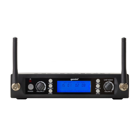 Gemini UHF-6200HL Dual Channel Wireless System with 2 Headset Lavalier