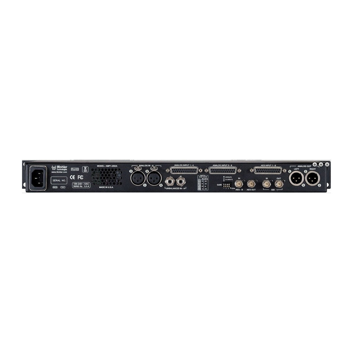 Wohler AMP1-2SDA 2 Channel 3G HD SD-SDI AES Analog Audio Monitor